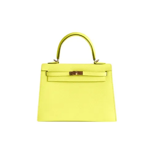 HERMES Kelly Epsom Телячья кожа Сумка Kelly Сумка Обычный Женские 9R Лайм Лимон