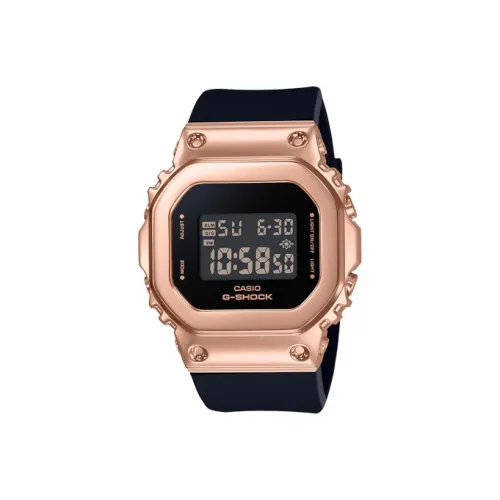 CASIO Full Metal Коллекция Квадратный циферблат Кварцевый механизм Смольный ремешок Часы Женские часы Черный циферблат