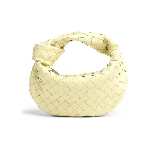 Bottega Veneta Jodie Lambskin и Calfskin Clutch Mini Women's Ice Cream Color