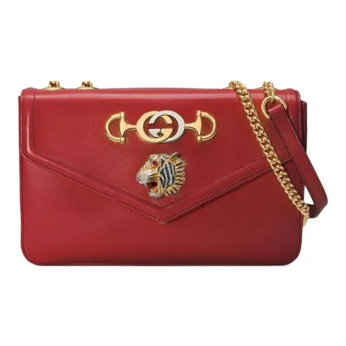 GUCCI Rajah Кожа Сумка через плечо Средняя Женская Красная
