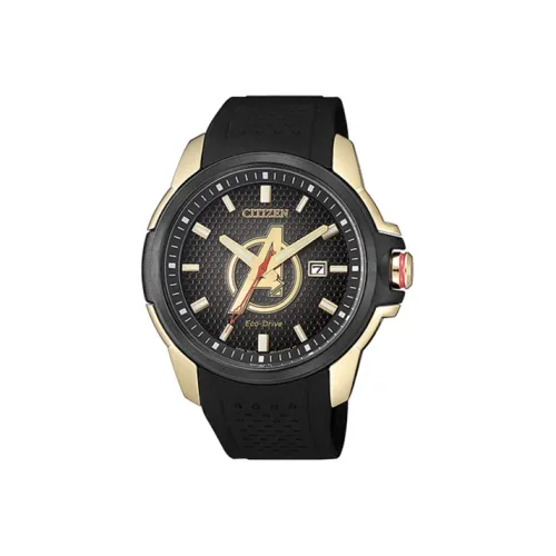 CITIZEN Ecology Drive Collection Кварцевый механизм Резиновый ремешок Часы 44 мм Унисекс Черный циферблат AW1155 03W
