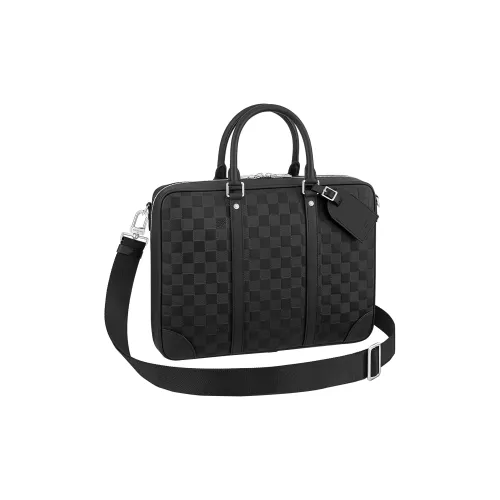 LOUIS VUITTON Damier Infini Onyx Коровья кожа Доска Сумка через плечо Сумка Мужская Черная