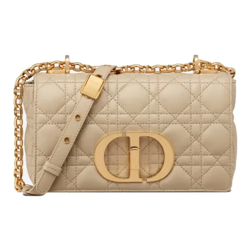 DIOR Caro Мягкая коровья кожа портативная сумка через плечо женская бежевая