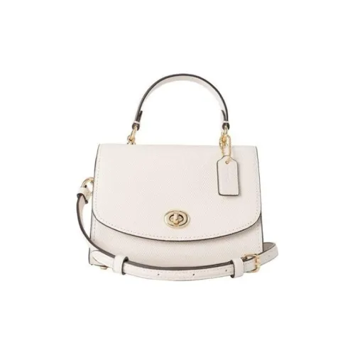 COACH Сумка из личи кожа через плечо сумка мини женская белая