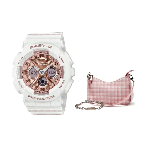 CASIO Baby G Collection Gift Box Set с сумкой + браслетом кварцевый механизм ремешок из смолы женские часы белый циферблат