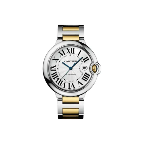 Cartier Часы Ballon Bleu De Cartier 42 Мм, Механизм С Автоматическим Подзаводом, Желтое Золото, Сталь