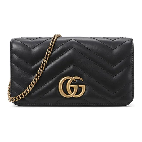 GUCCI Marmont Кожа Сумка через плечо Мини Женская Черная