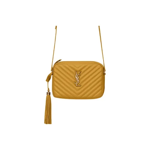 SAINT LAURENT Кожа Плечевая сумка Женская Желтая