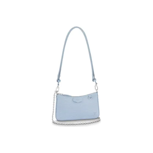 LOUIS VUITTON Easy Pouch on Strap Сумка через плечо из кожи EPI сумка через плечо женская лазурная