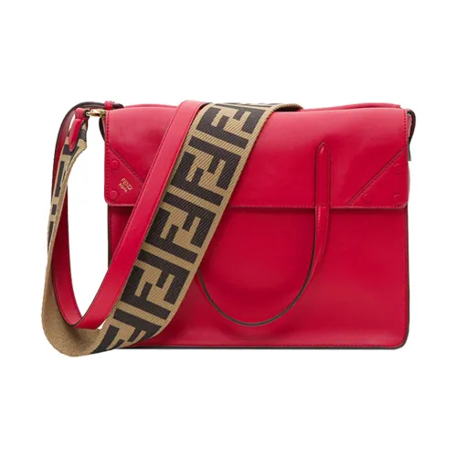 FENDI Сумка через плечо из коровьей кожи сумка Tote женская красная
