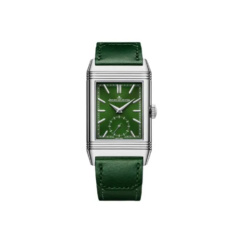 Jaeger LeCoultre Механизм с ручным заводом Мужские часы Flip Collection REVERSO 45,6мм*27,4мм*8,5мм Зеленые