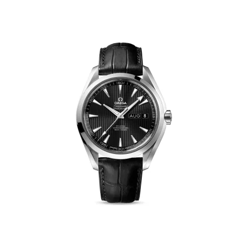 OMEGA AQUA TERRA 150 метров Автоматический Механический Механизм Мужские Часы Часы 43 мм Черный Циферблат Корпус из Нержавеющей Стали