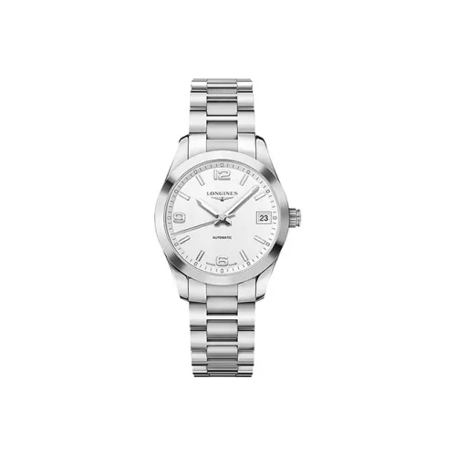 LONGINES Автоматический Механический Movement Женские Часы Conquest Classic Collection 34 мм Серебряные