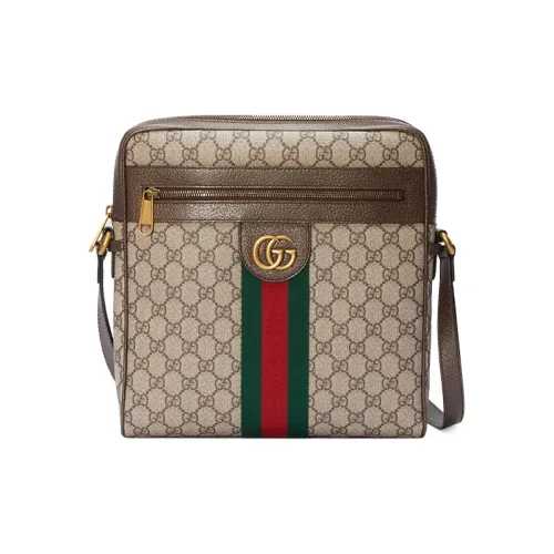 GUCCI Ophidia Холщовая кожа Комбинированный холст Сумка Курьерская сумка Сумка через плечо Средний Мужской Эбеновый