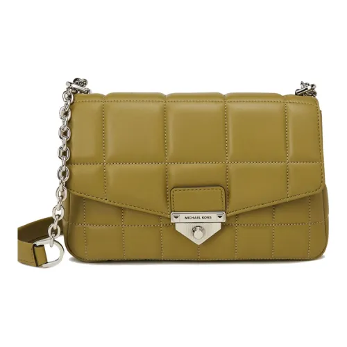 MICHAEL KORS Soho Кожа Сумка через плечо Большая Женская Светло-Оливково-Зеленая