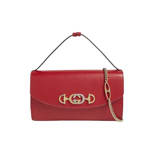 GUCCI Zumi Гладкая кожа Сумка через плечо Сумка Маленькая Женская Красная