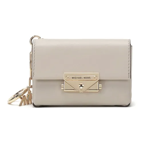 MICHAEL KORS MICHAEL KORS Luggage Collection Кожа Клатч Монета Кошелек Мини Женский Светлый Песочный