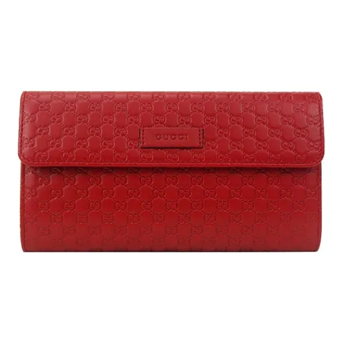 GUCCI Кожа Кошелек Женские Красный