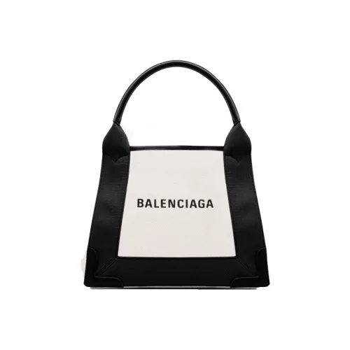 Balenciaga Темно-синий Ткань Искусственная кожа Коровья кожа Сумка Маленькая Женская Черная