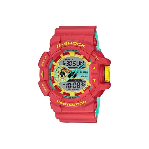 CASIO г Shock YOUTH Collection Кварцевый механизм Смольный ремешок Часы Мужские Красный циферблат часов