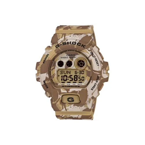 CASIO G Shock Кварцевый механизм Смольный ремешок Часы Мужские Желтый циферблат часов