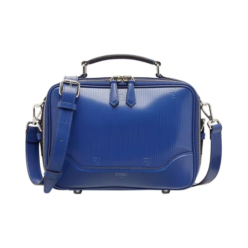 FENDI Тисненая Телячья Кожа Курьерская Сумка Сумка Сумка через плечо Сумка через плечо Мужская Синяя
