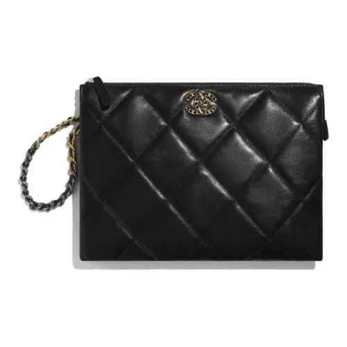 CHANEL 19Bag Козья кожа Клатч Женский Черный