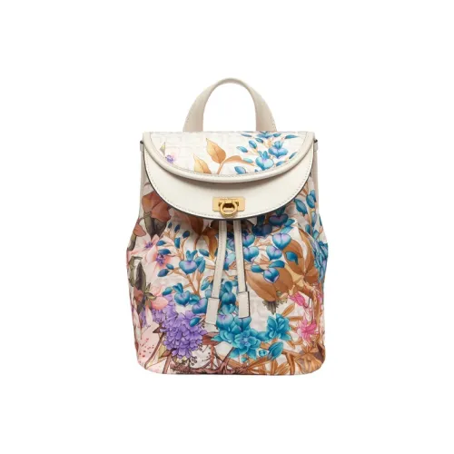 Ferragamo Экологичный Нейлоновый Рюкзак Женский Кость Бежевый