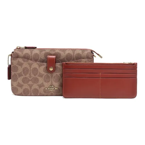 COACH NOA POP Up Кожа Сумка через плечо Клатч Маленький Женский Коричневый Монограмма