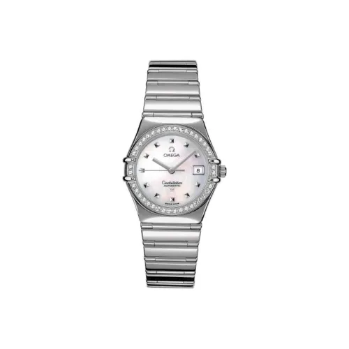 OMEGA Автоматический Механический Movement Женские Часы 27,5 мм Жемчужная Раковина Цвет