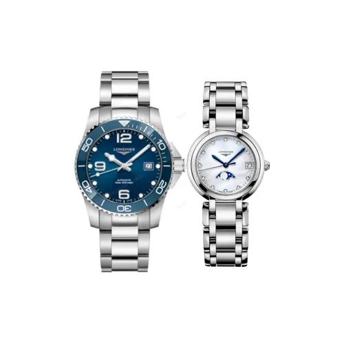 Longines Heart Moon Collection Автоматический Механический Механизм Унисекс Часы 41 мм Синий Циферблат