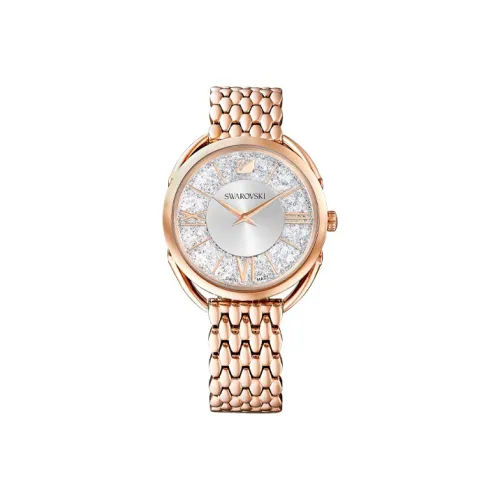 Swarovski Кварцевый Movement Женские Crystalline Glam Часы 35 мм Серебряные