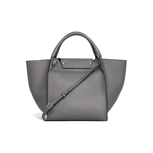 CELINE Smooth Calfskin Tote Bag Shopping Bag Handbag Shoulder Bag Crossbody Bag Medium Women's Gray CELINE Гладкая Телячья Кожа Тоут Сумка Сумка для покупок Сумка Сумка через плечо Сумка через плечо Средняя Женская Серый