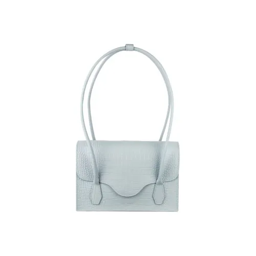 YESE STUDIO Elizabeth Series Коровья кожа Одно плечо Подмышечная сумка Большая Женская Ледяной синий