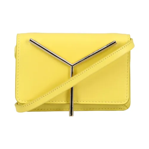 YProject Сумка через плечо из коровьей кожи женская желтая