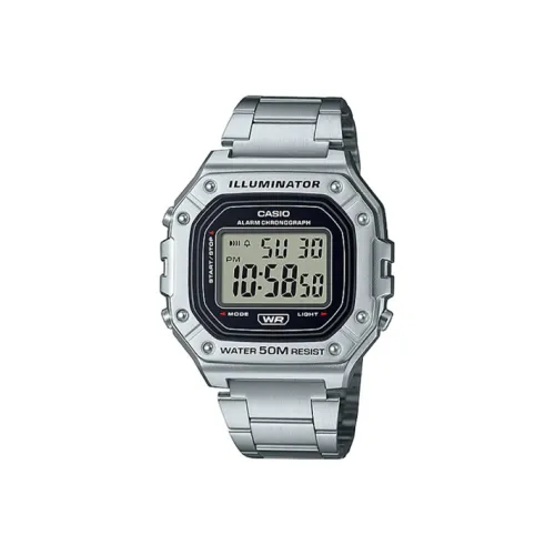 CASIO DIGITAL Collection Кварцевый механизм блок нержавеющая сталь ремешок мужские часы серебристый циферблат