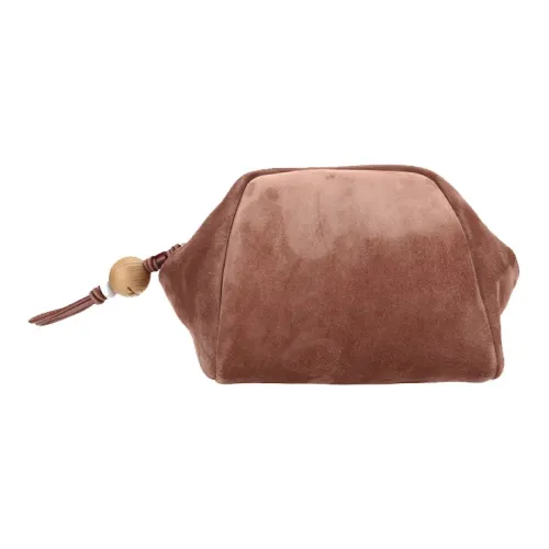 Loro Piana Телячья кожа Клатч Стандартный Женский Коричневый