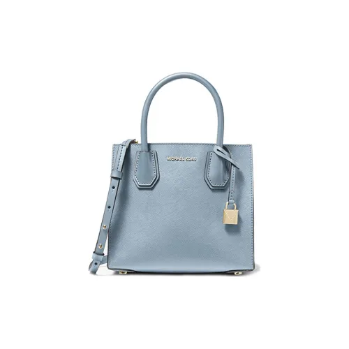 MICHAEL KORS Mercer Кожа Аккордеонная Сумка Ручная Сумка Сумка через плечо Сумка на плечо Средний Женская Кремово-голубой