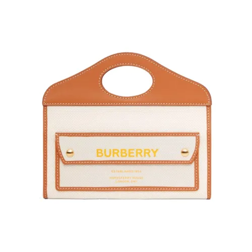 Burberry Холст и Кожа Клатч Мини Женский Deep Amber