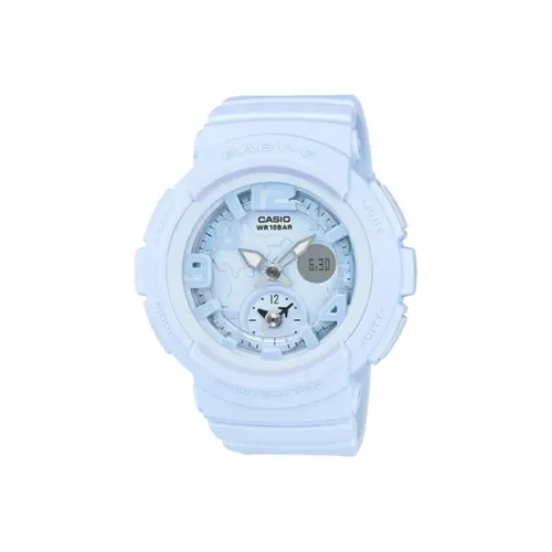 CASIO Baby Кварцевый механизм Смольный ремешок Часы Женские Часы Синий циферблат