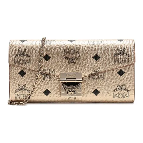 MCM Patricia Visetos Покрытый холст Сумки через плечо Большой Женский Berlin Золотой