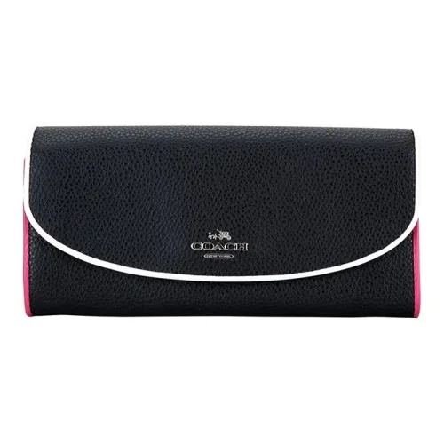 COACH Конверт кожа кошелек женский черный