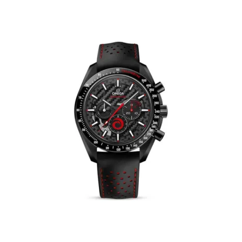 OMEGA Механизм с ручным заводом Мужской Ультра Dominance Series Moon's Темный Боковая сторона Часы 44 мм Черный