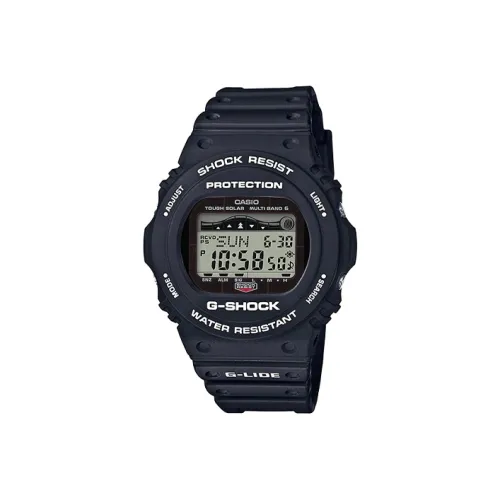 CASIO G SHOCK Collection G LIDE Collection Кварцевый механизм Смольный ремешок Часы 48,9×42,8×14,3 мм Мужские часы Черный циферблат