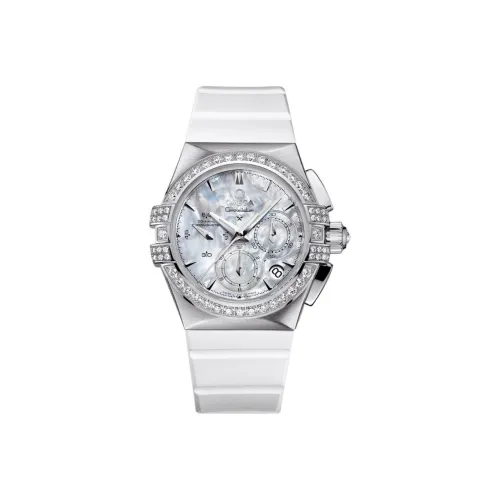 Омега Автоматический механический механизм Женские Constellation Series Constellation Watch 35 мм Жемчужная раковина Цвет
