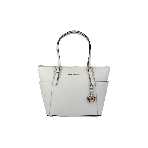 MICHAEL KORS Jet Set Кожа Тоут Сумка Сумка через плечо Женская Жемчужно-белый Золотой