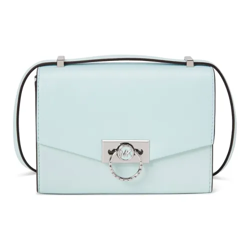 MICHAEL KORS Hendri Коровья кожа Сумка через плечо Мини Женская Светло-синяя Зеленая