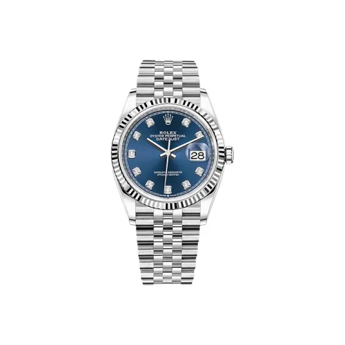 ROLEX Автоматический Механический Часы для Мужчин из Серии Log, 36 мм, Синие