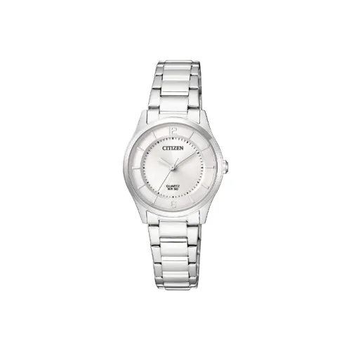 CITIZEN Кварцевый механизм нержавеющая сталь ремешок 26 мм женские часы белый циферблат ER0201 81A