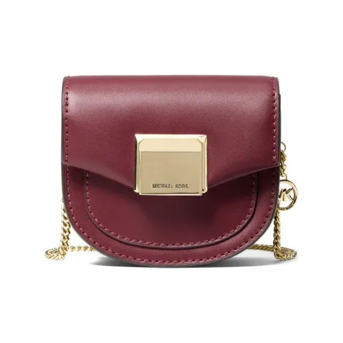 MICHAEL KORS Lita Коровья кожа Сумка через плечо Мини Женская Ягодно-фиолетовая